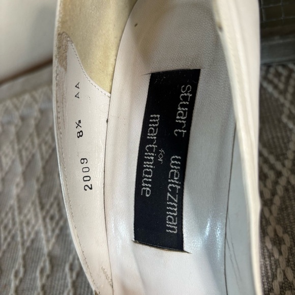 Stuart Weitzman Pearly white and pastel leather on lace. Size 8.5 AA - Picture 9 of 14